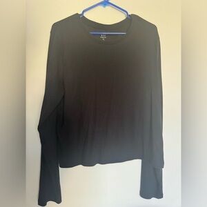 Women’s Gap Cropped Modern Crew Neck Long Sleeve-Size XXL